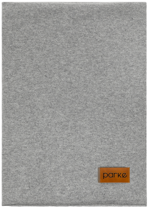 grey cashmere scarf flat lay - heather grey