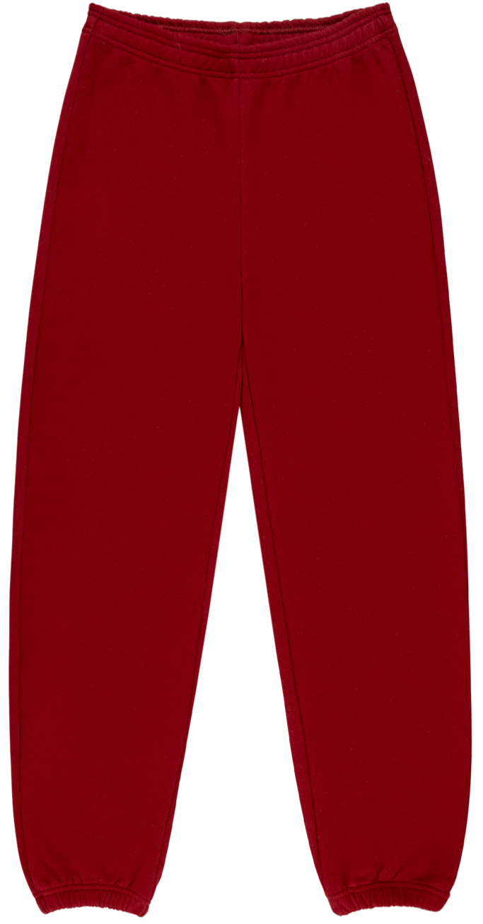 unisex sweats flat lay -maroon