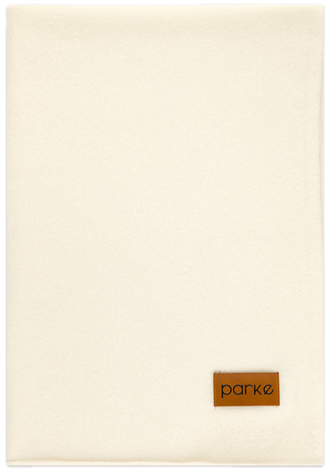 Cream cashmere scarf flat lay - cream