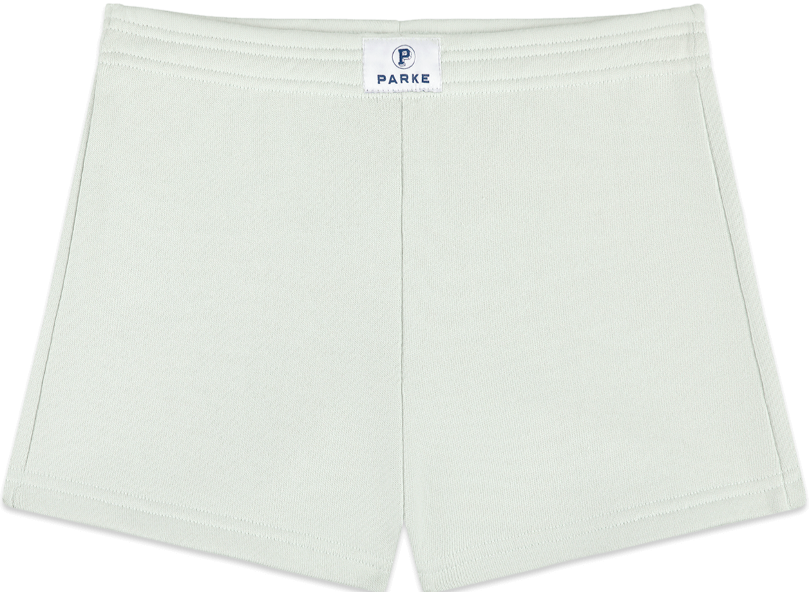 mini sweatshorts flat lay -something blue