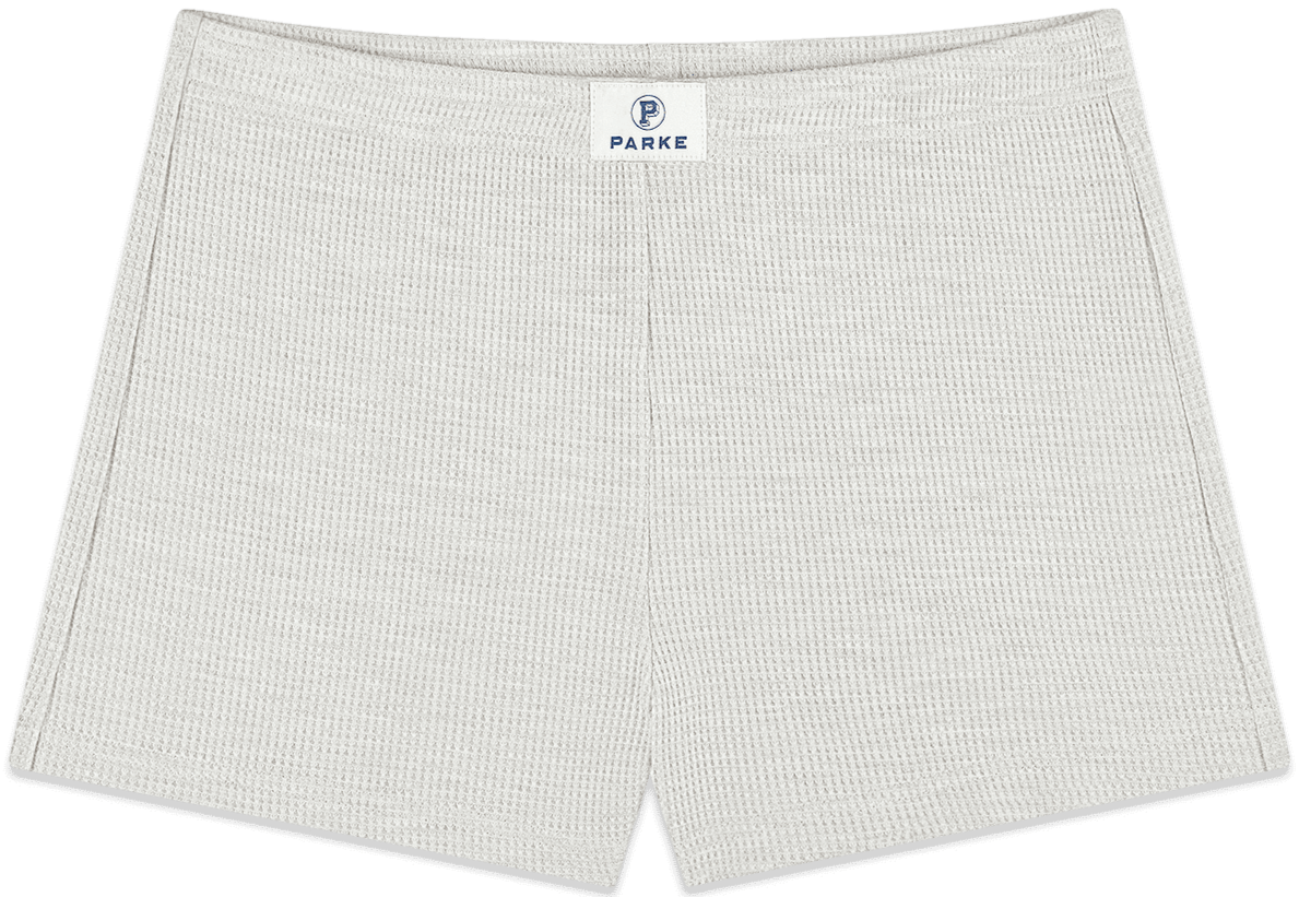 Waffle Mini Short flat lay -heather grey