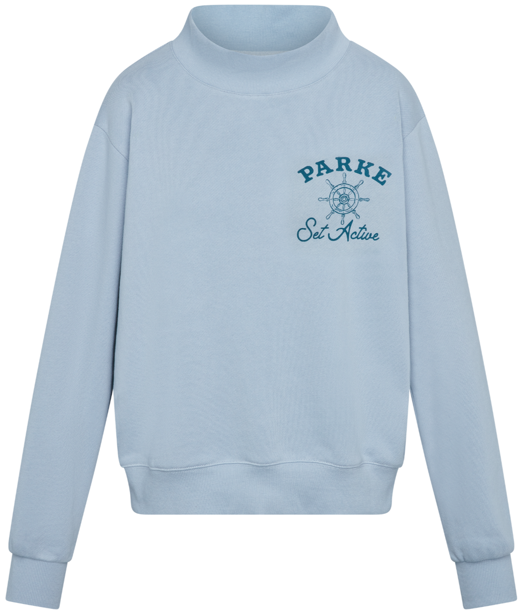 Parke x SET Sail Graphic Mockneck -overcast