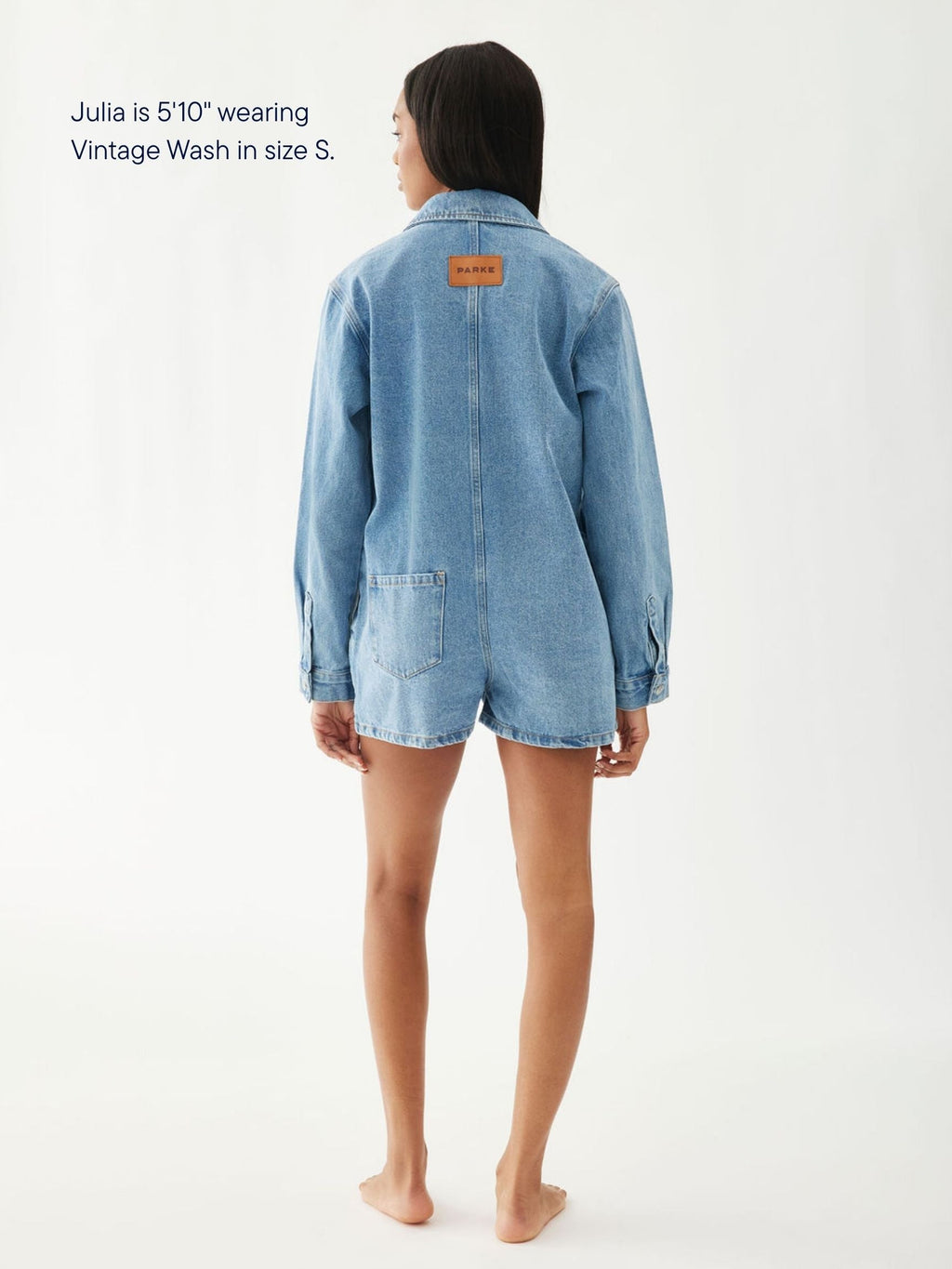 Long Sleeve Denim Romper
