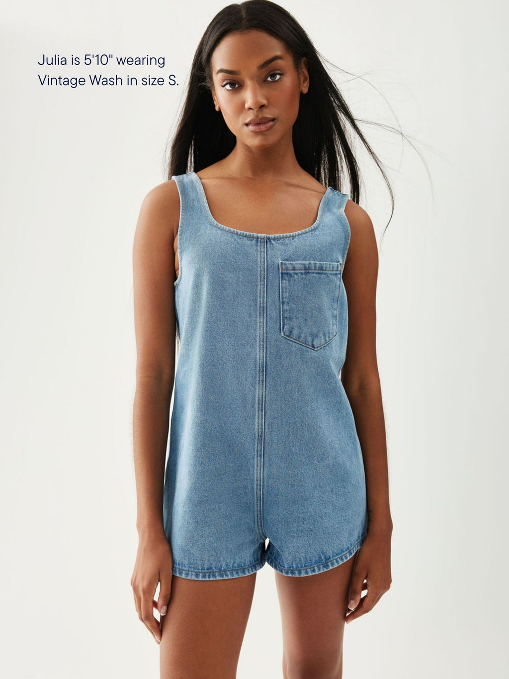 Tank Top Denim Romper
