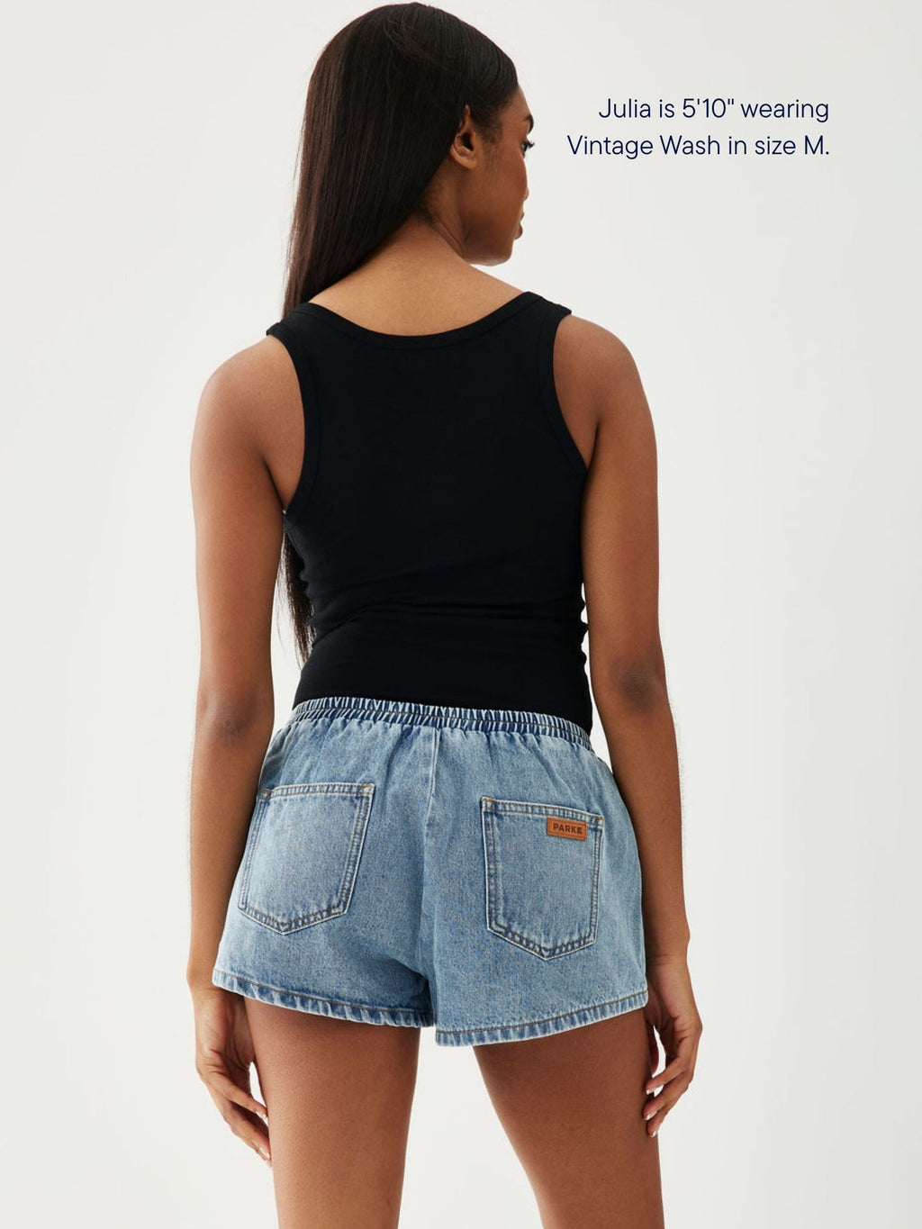 Elastic Denim Short