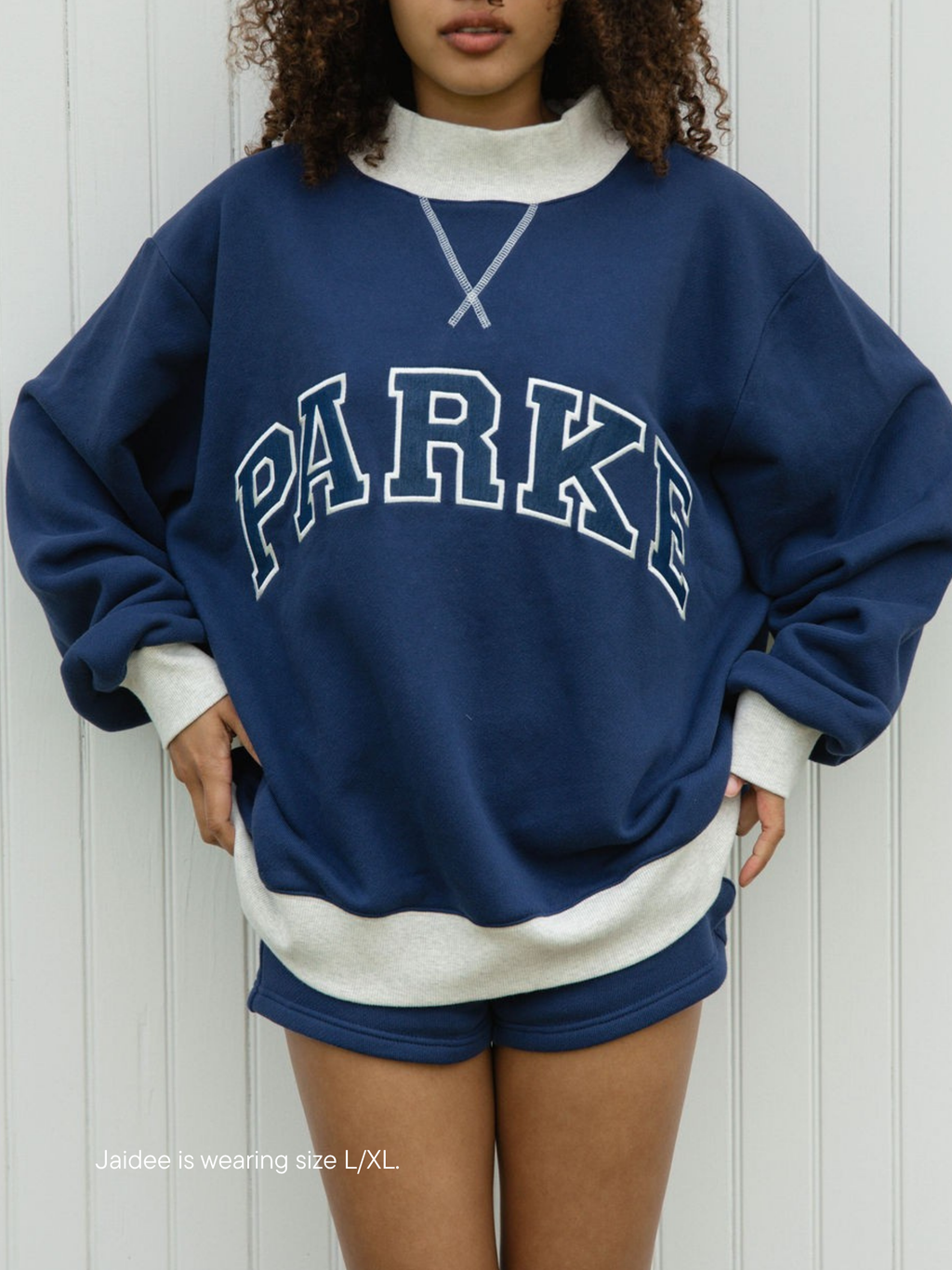 Two Tone Varsity Mockneck