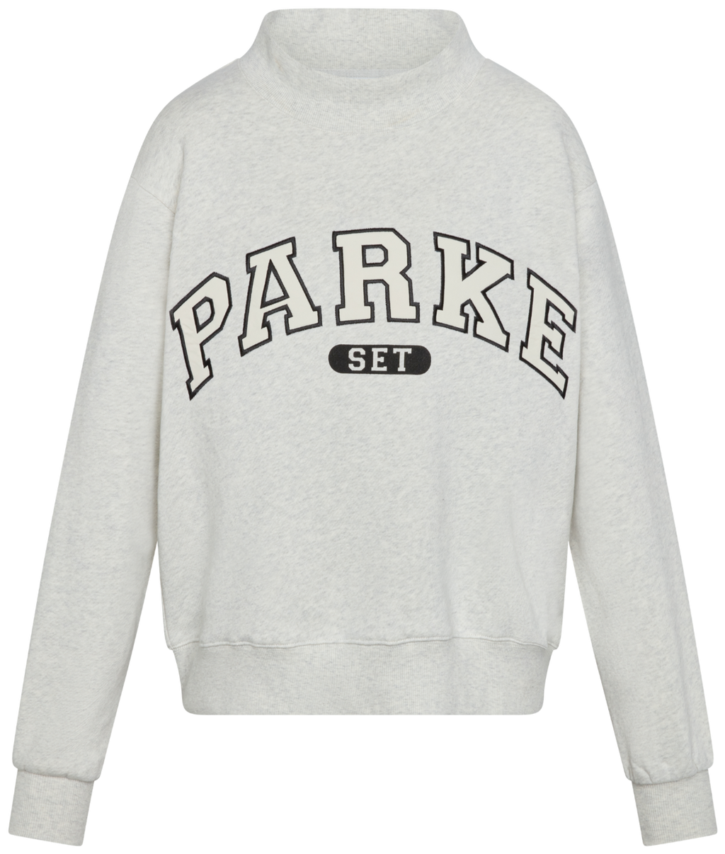 Parke x SET Varsity Mockneck flat lay-ocra