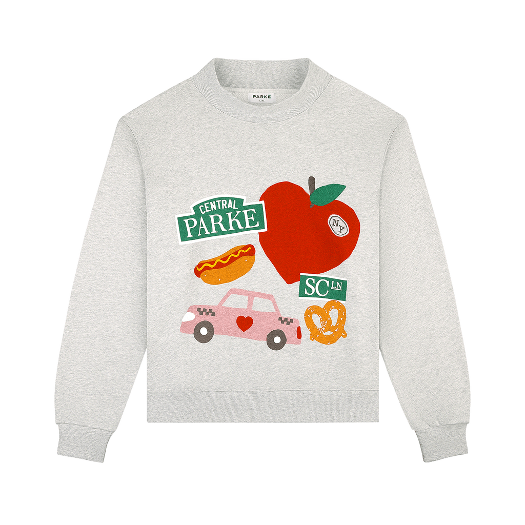 parke x scl graphic mocneck -heather grey