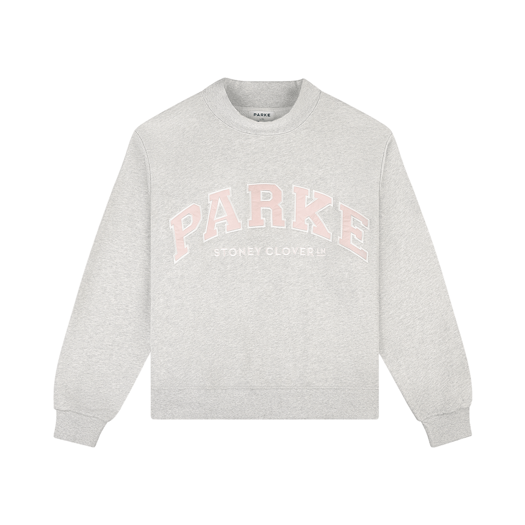 parke x scl varsity mockneck -classic grey + pink