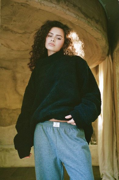 Fleece Teddy Mockneck