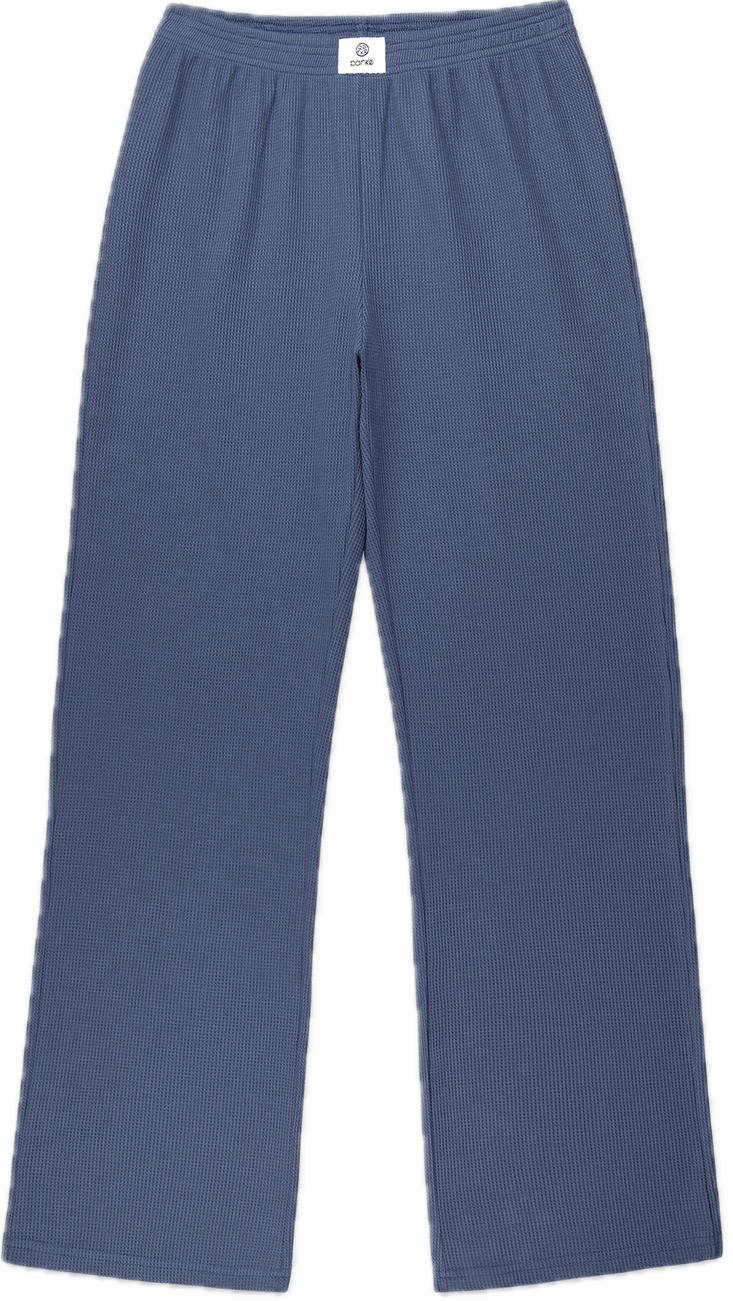 waffle boxer pant flat lay -sapphire