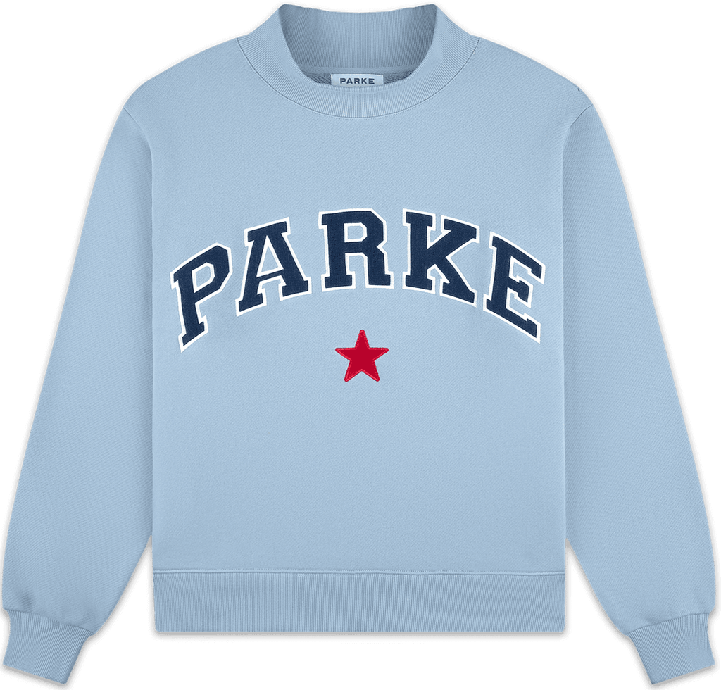 coastal star varsity mockneck flat lay -sky