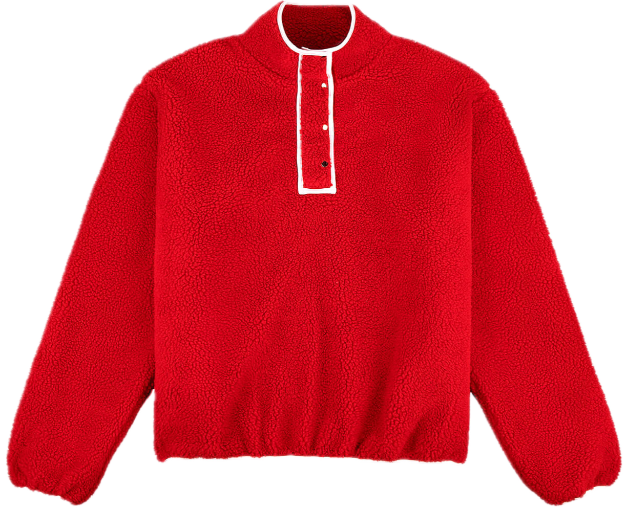 ruby pullover fleece flat lay - ruby
