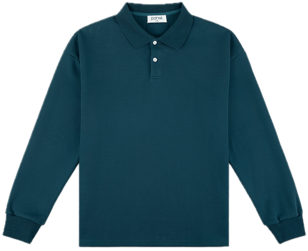 flat lay long sleeve polo -  reef