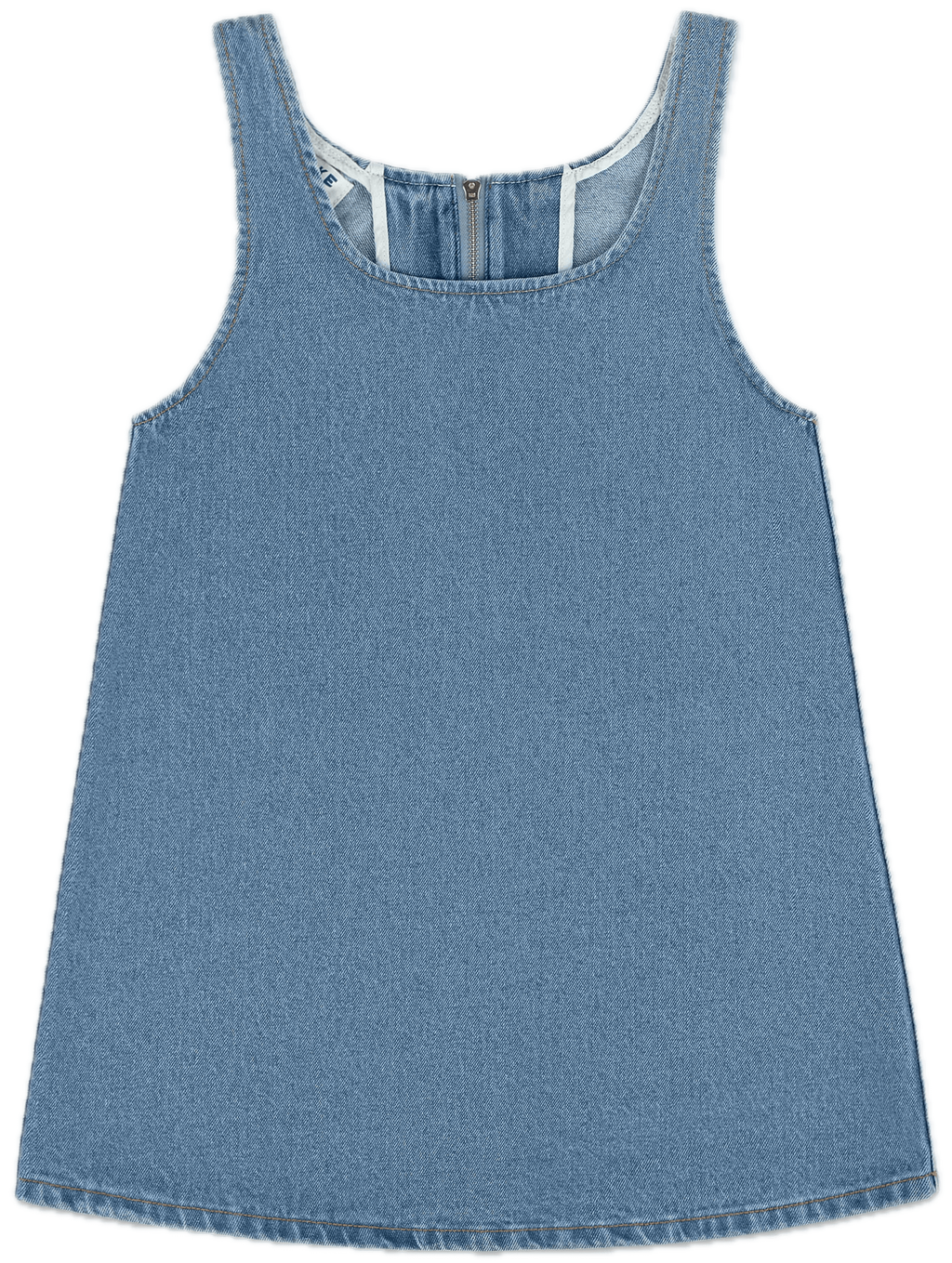 denim mini dress flat lay -vintage wash