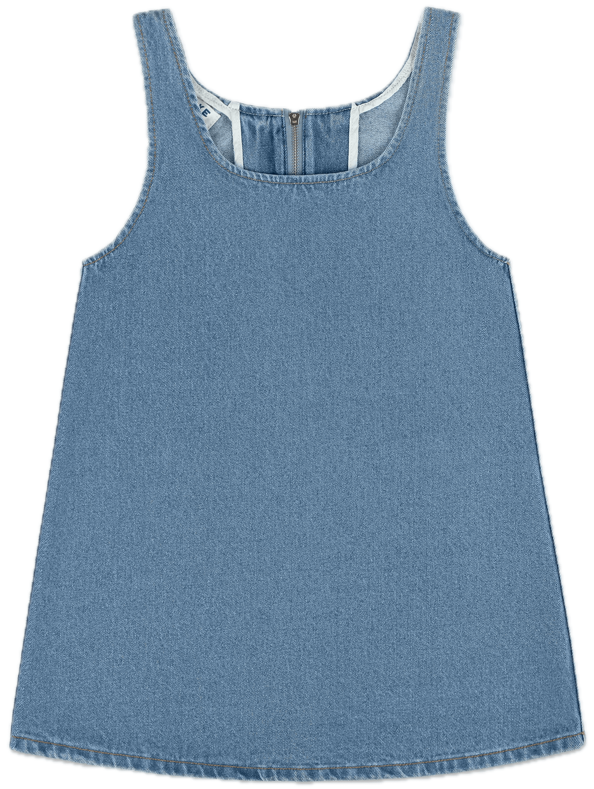 denim mini dress flat lay -vintage wash