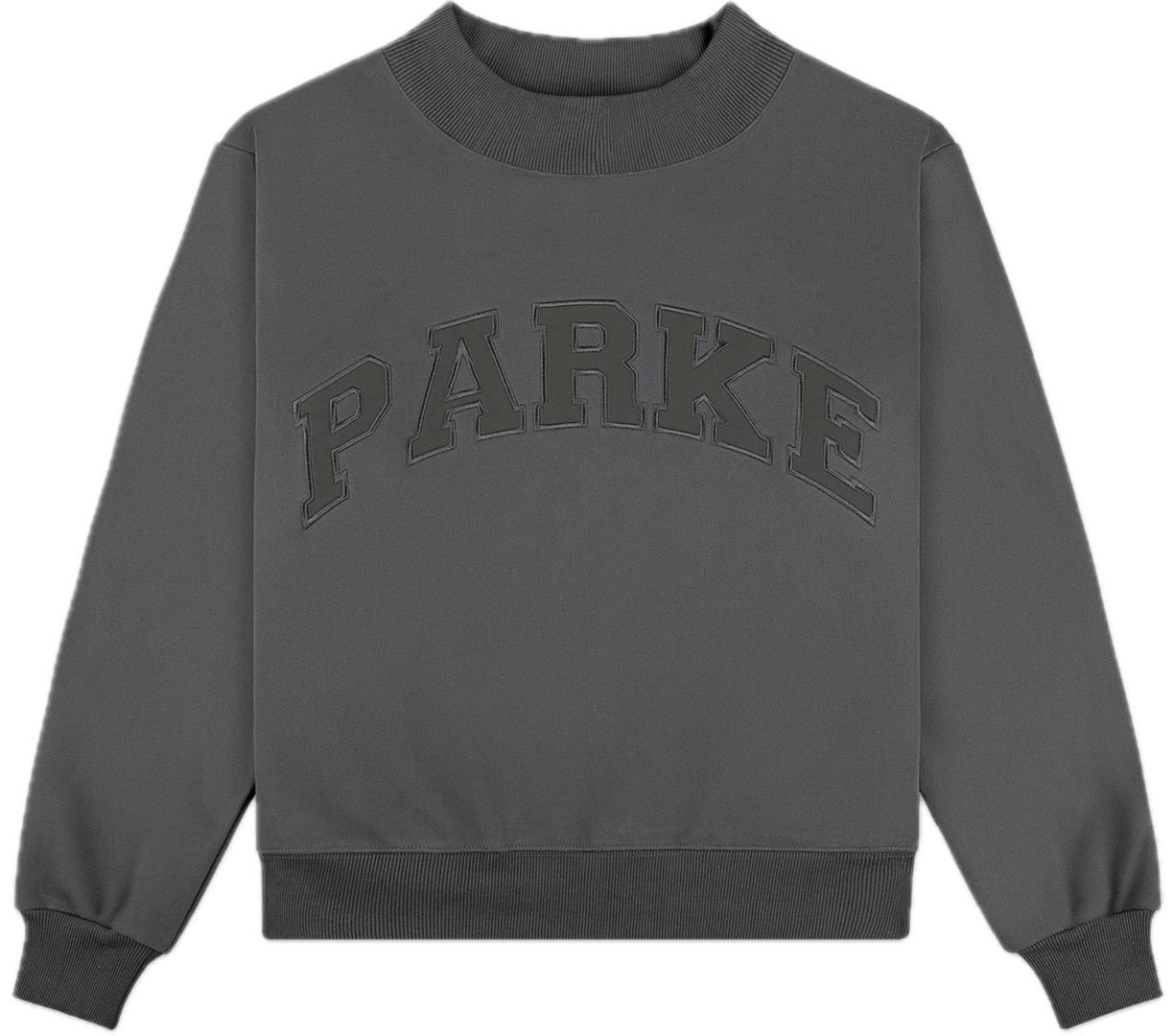 midnight monochrome varsity mockneck flat lay -midnight