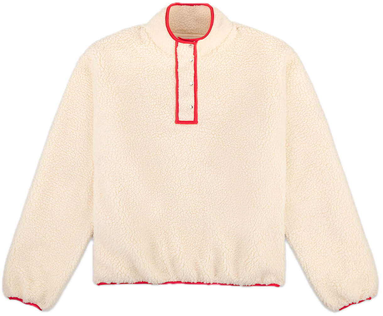 ivory pullover fleece -ivory