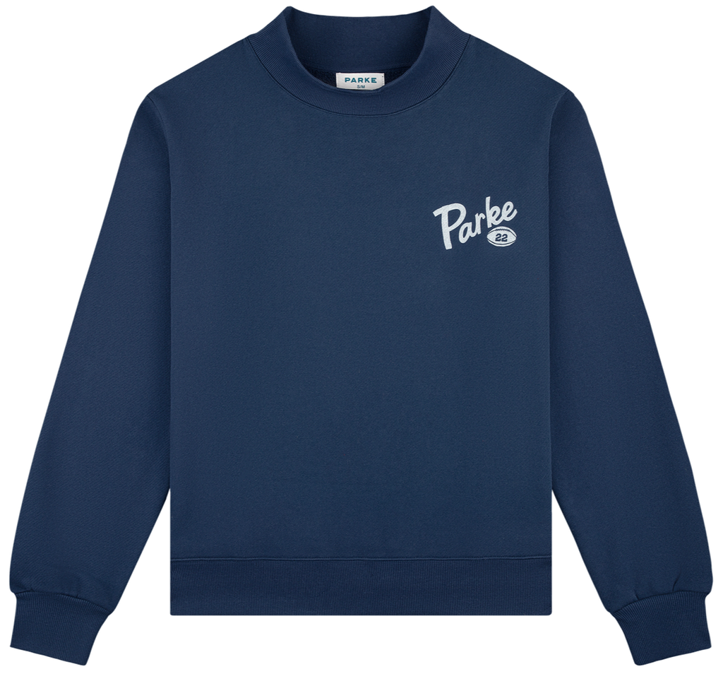 Kick Off Mockneck flat lay -denim