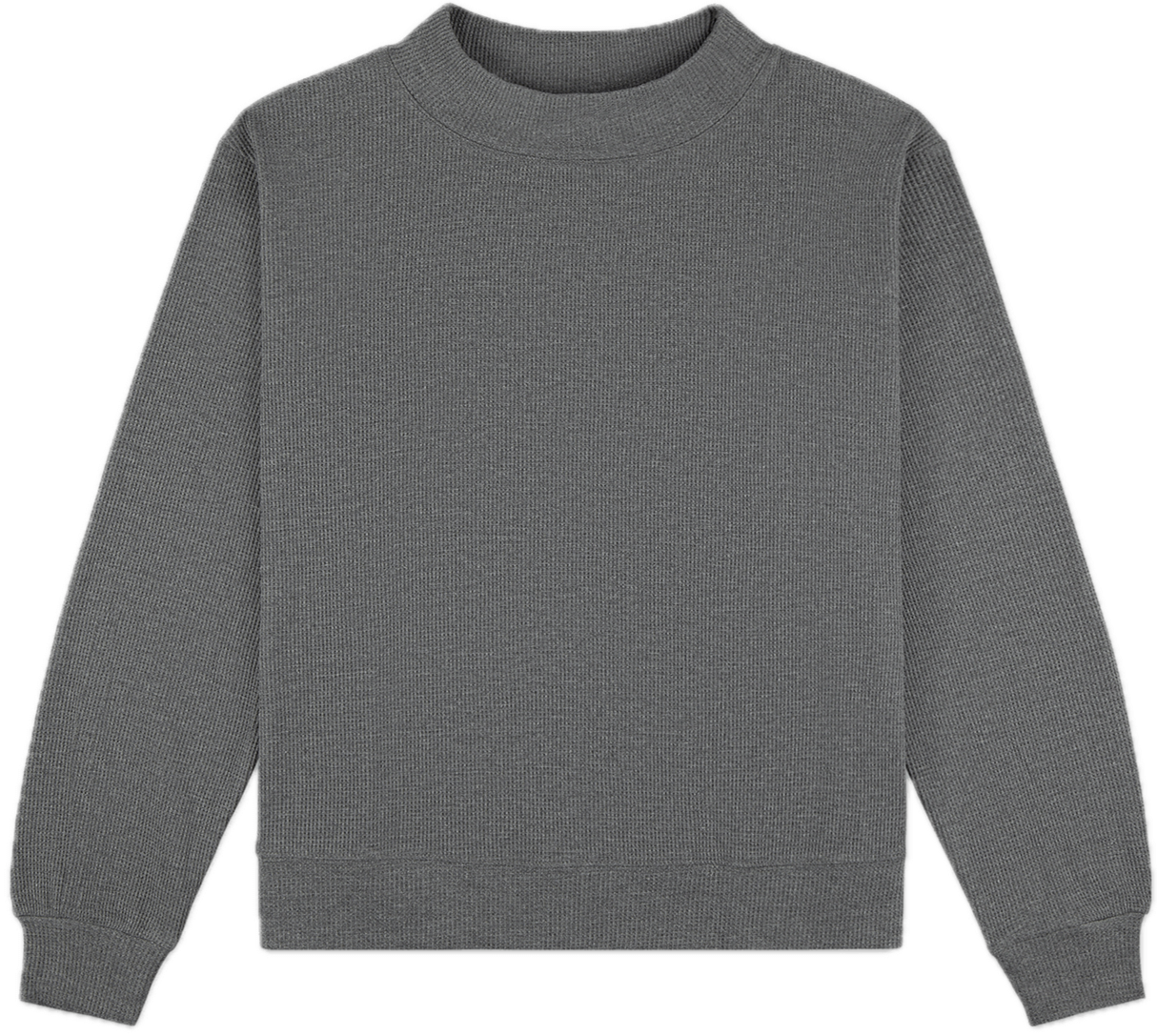 stormy waffle mockneck flat lay -stormy