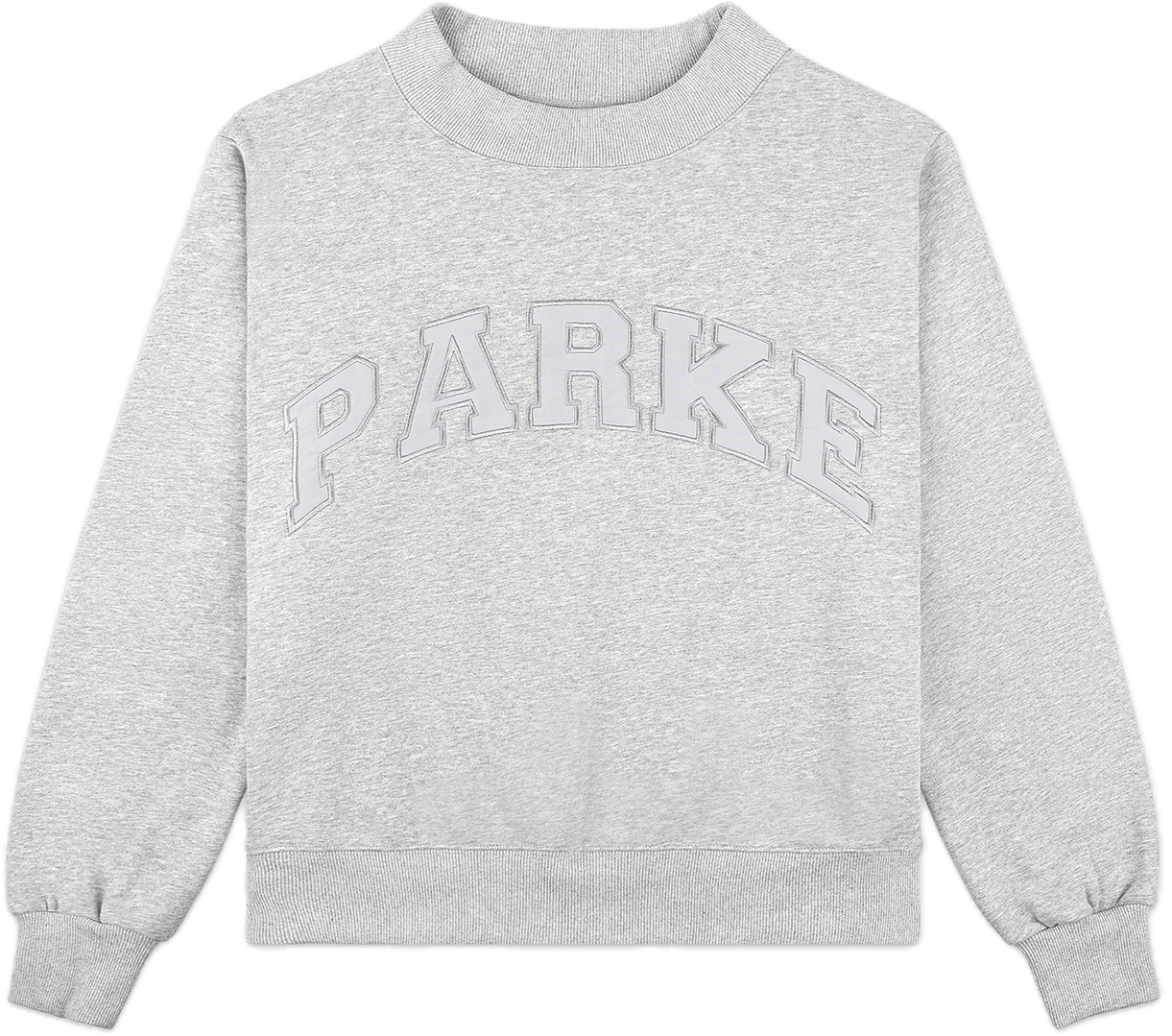 charcoal monochrome varsity mockneck flat lay -charcoal