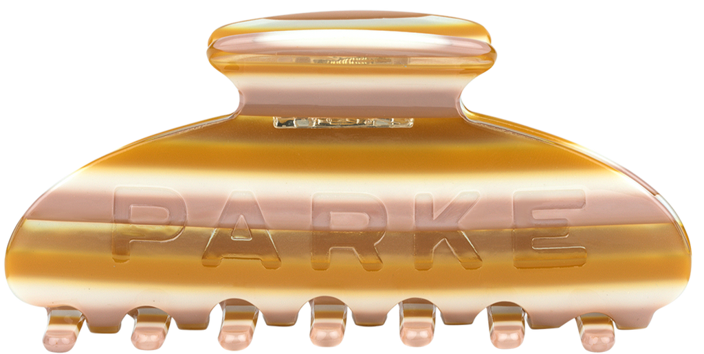 Hometown Clip flat-rose + apricot stripe